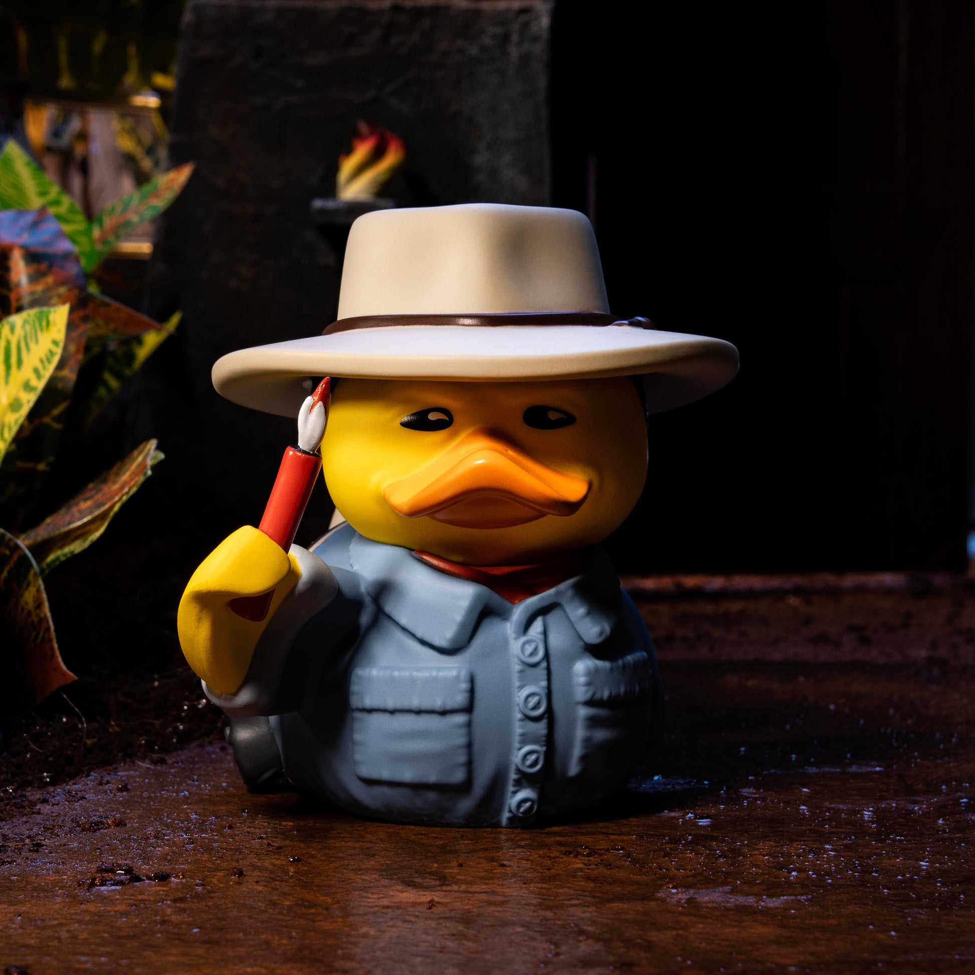 Front view of JURASSIC PARK DR. ALAN GRANT TUBBZ Cosplaying Duck Collectible in Kuwait