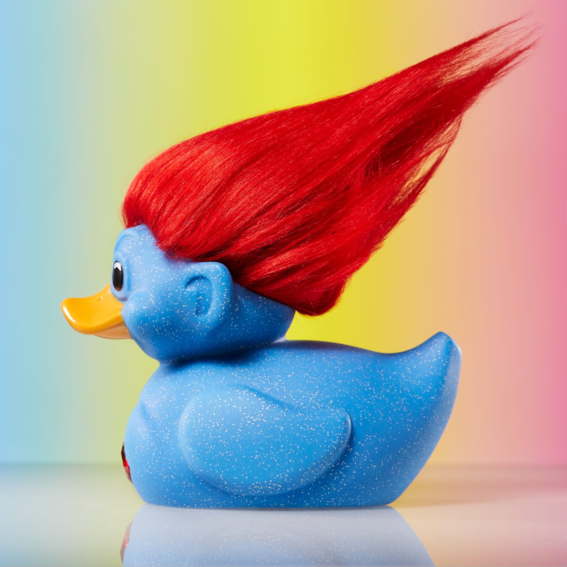 Side angle of Glitter Blue Troll TUBBZ Cosplaying Duck