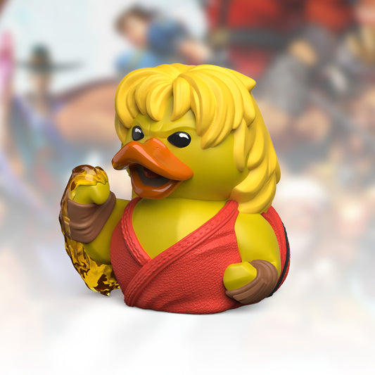 Front view of Street Fighter Ken TUBBZ Collectible Duck in Kuwait